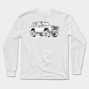 Bronco Wireframe Long Sleeve T-Shirt